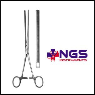 KOCHER INTESTINAL CLAMP STRAIGHT ATRAUMATIC JAWS